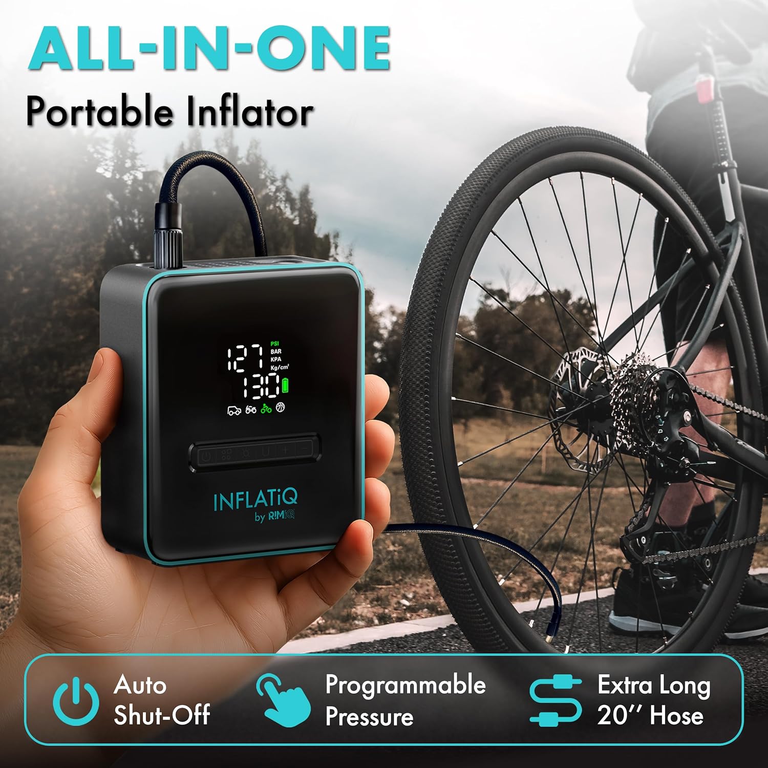 INFLATiQ by RIMiQ Portable Tire Inflator Air Compressor