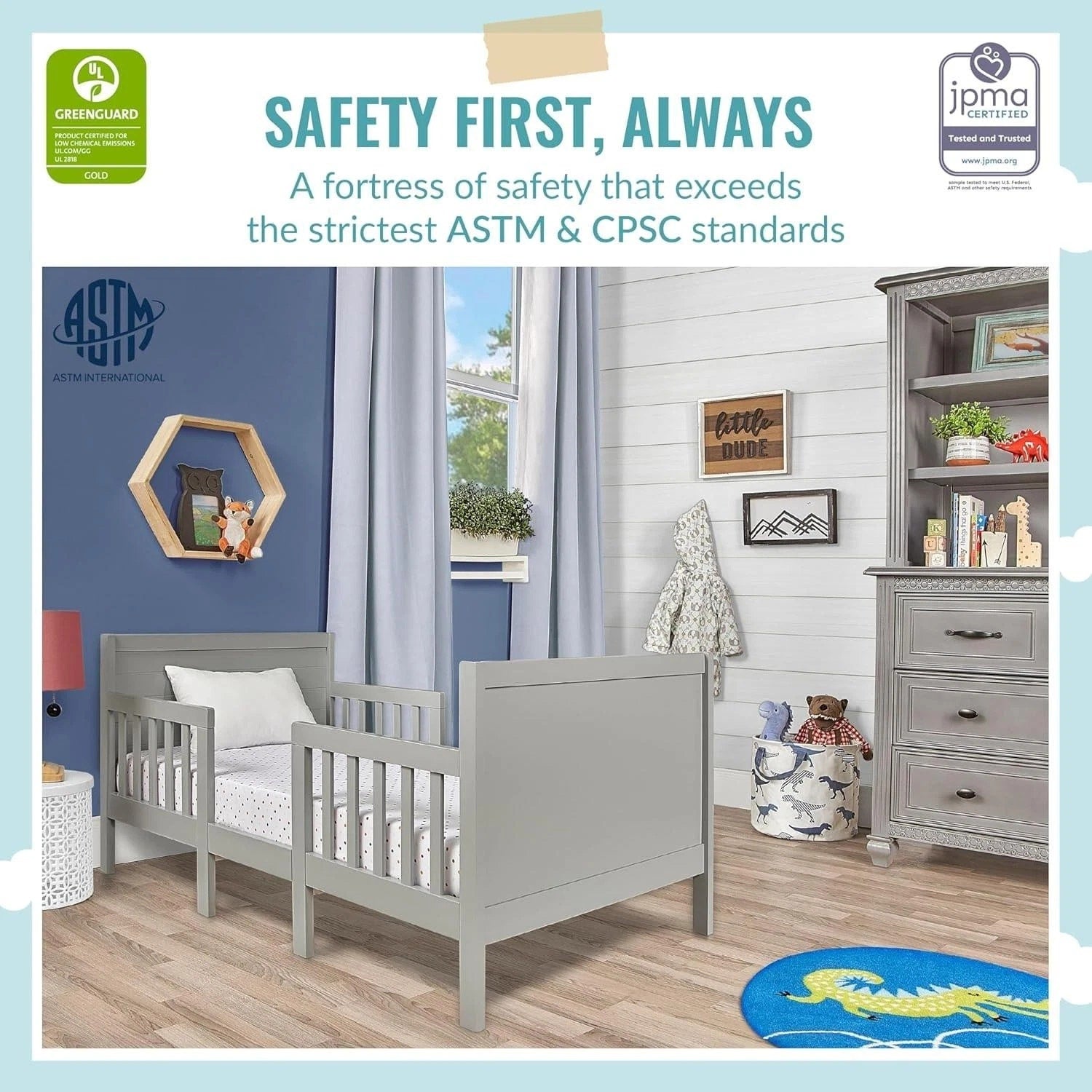 Hudson 3 in 1 Convertible Toddler Bed