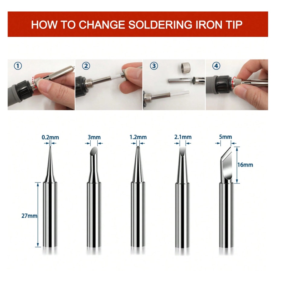 HX5 90W Digital Display Soldering Iron Kit
