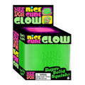 NeeDoh Nice Cube Glow Squishy Green- Glows in the Dark - Schylling