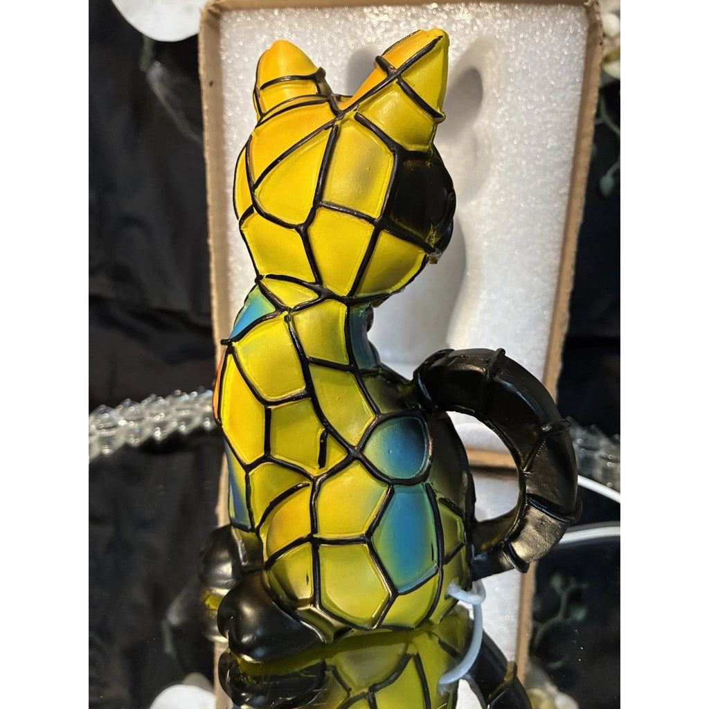 Stained Glass Cat Lamp
