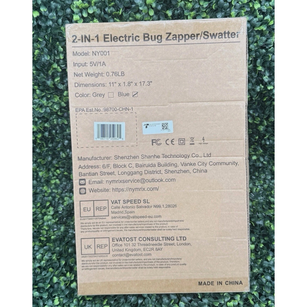 NYMRIX 2-in-1 Electric Bug Zapper/Swatter