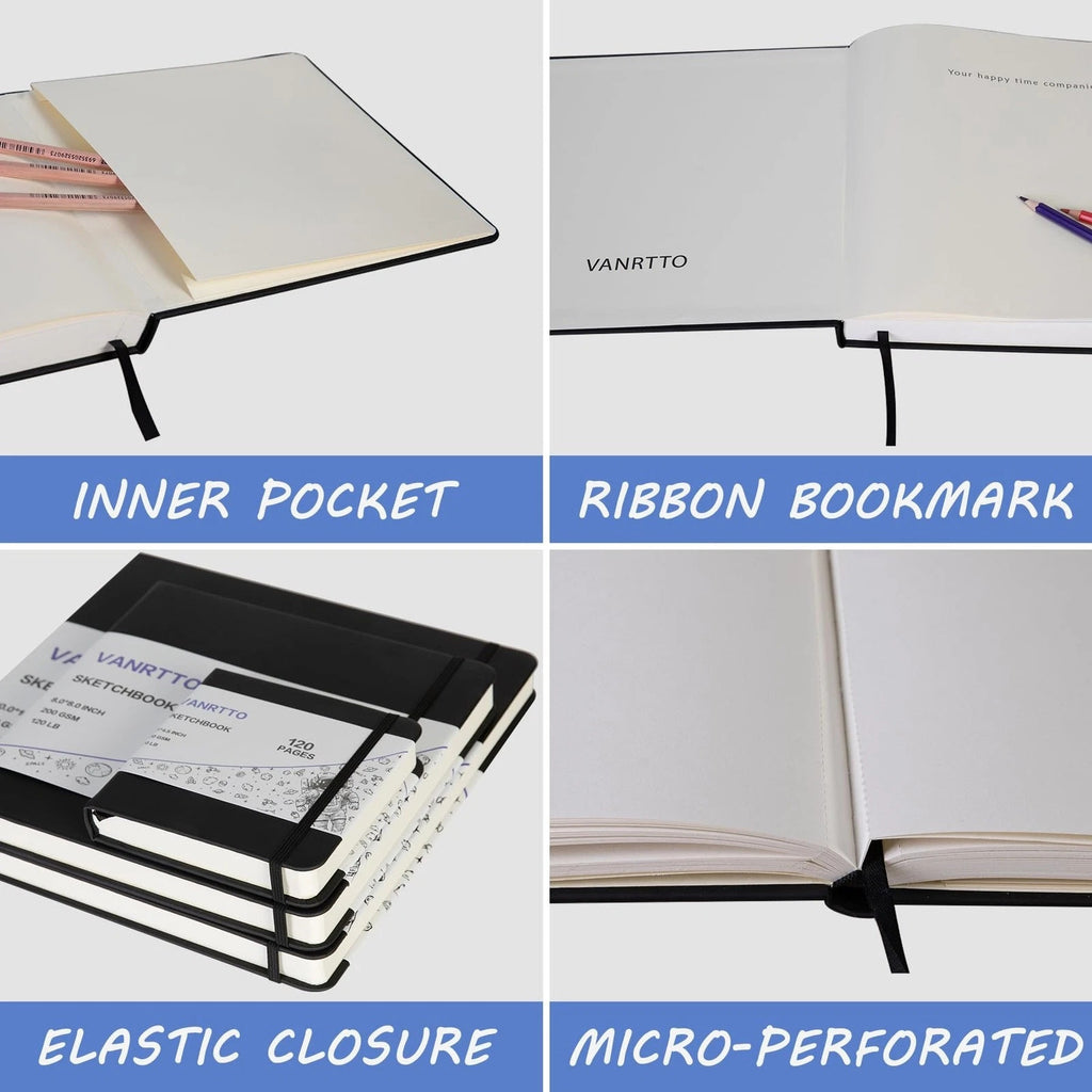 VANRTTO Hardcover Square Sketch Book