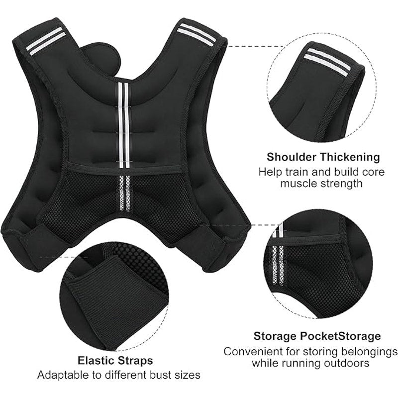 Weighted Vest with Reflective Stripes