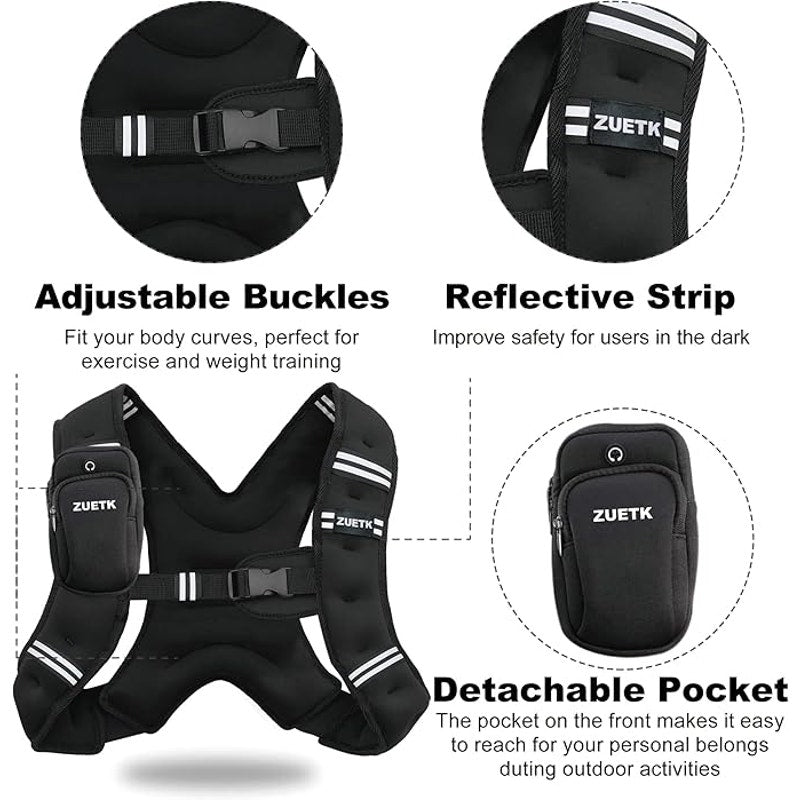 Weighted Vest with Reflective Stripes