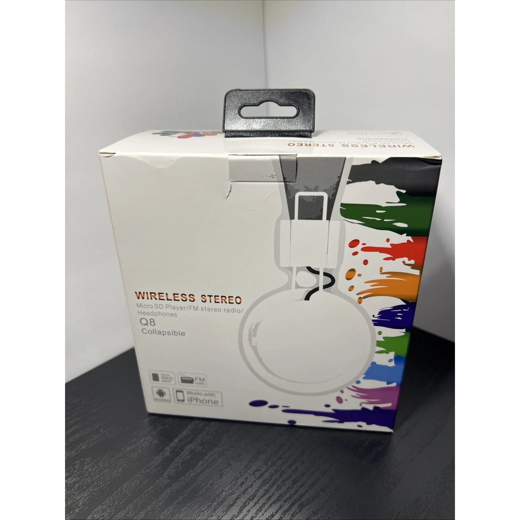 Q8 Wireless Stereo Micro Sd Player/fm Stereo Radio Headphone