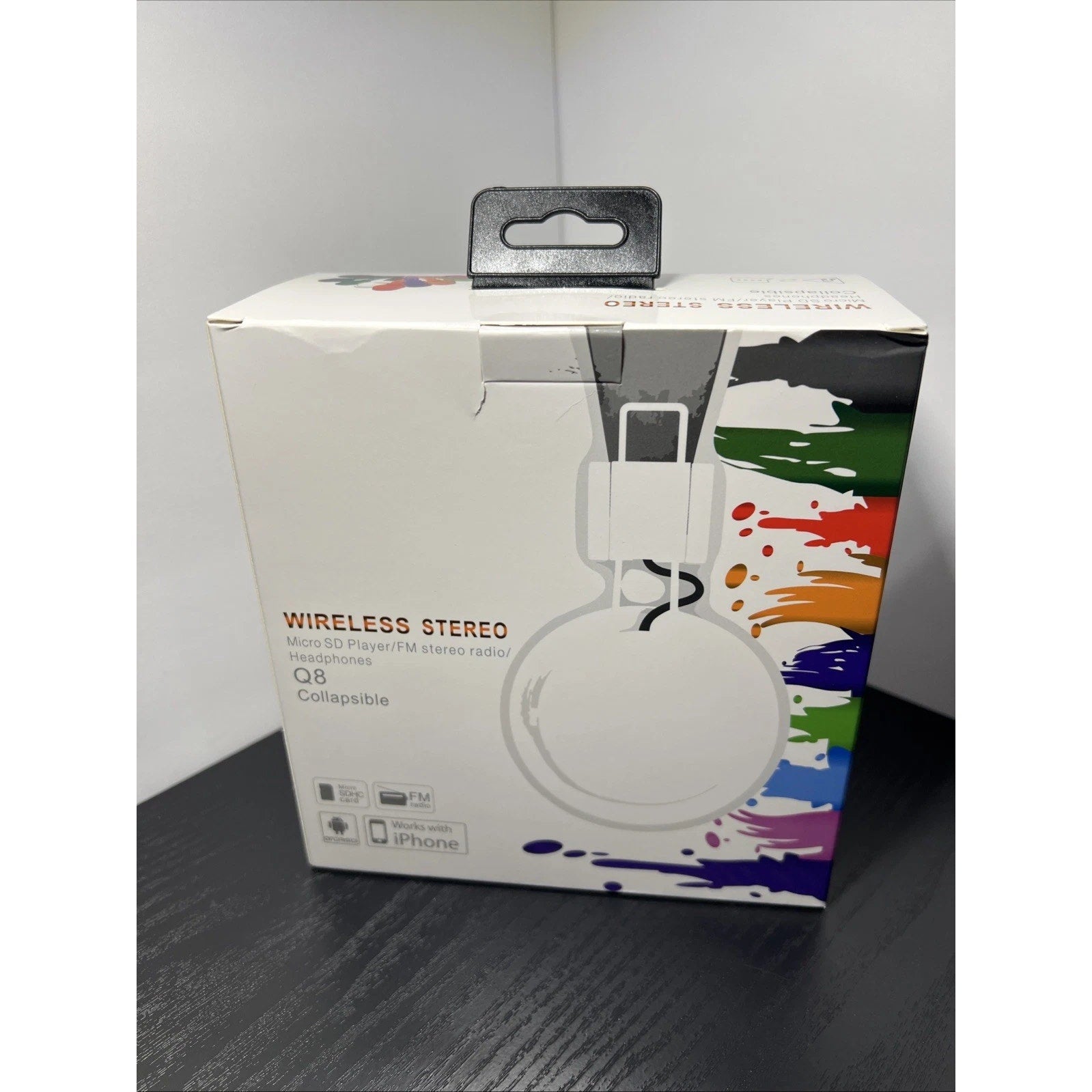 Q8 Wireless Stereo Micro Sd Player/fm Stereo Radio Headphone