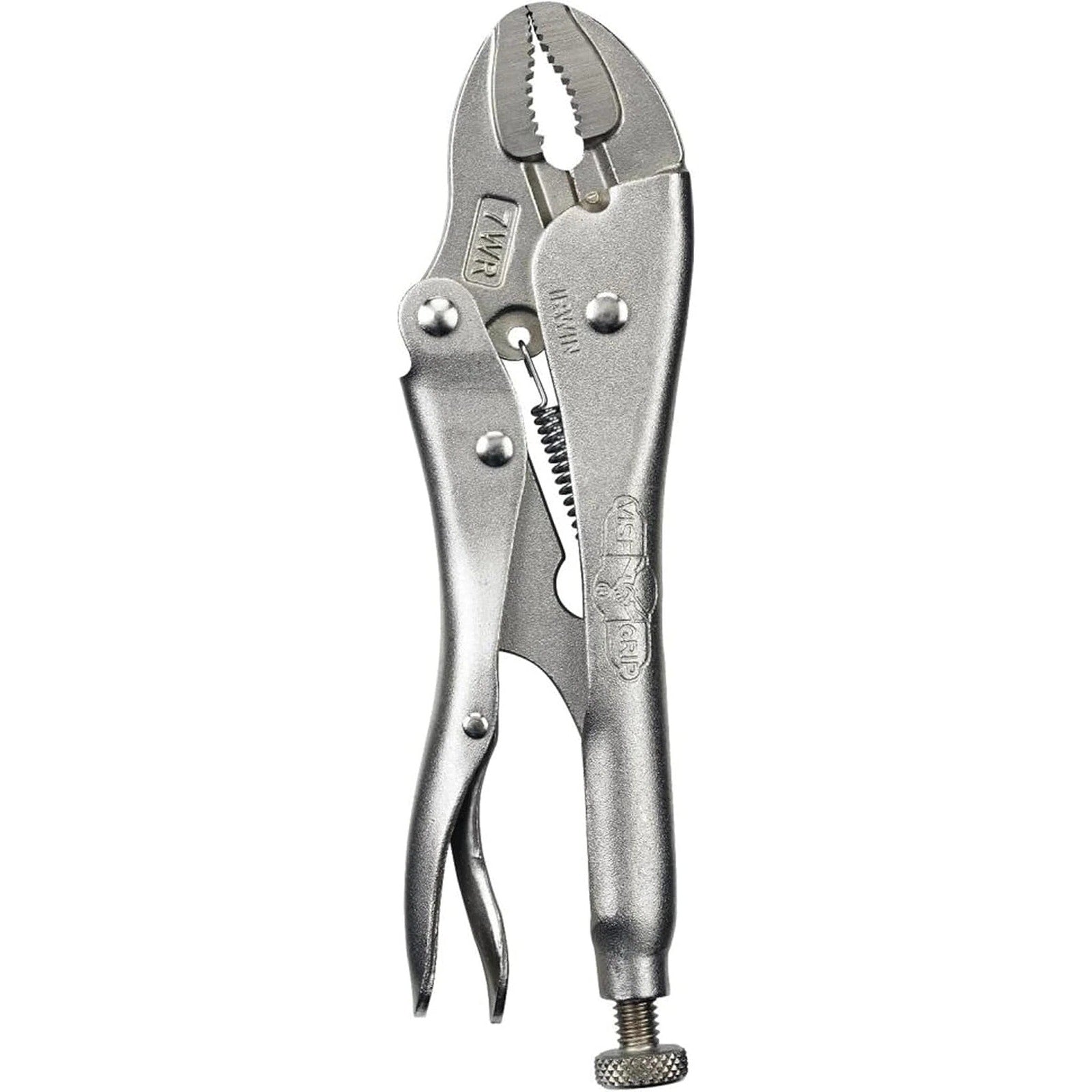 Curved Jaw Locking Pliers with Wire Cutter (Model 7WR/702L3)