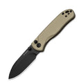Kizer Drop Bear 2 Folding Knife Tan Alum Handle Nitro-V Plain Black OPEN BOX NEW