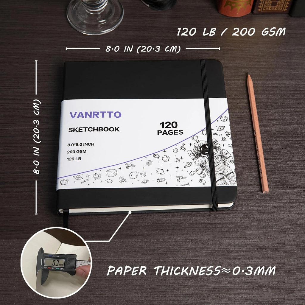 VANRTTO Hardcover Square Sketch Book