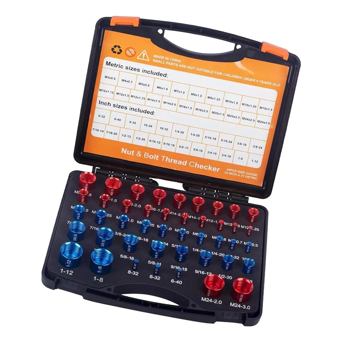 44-piece Nut and Bolt Thread Checker