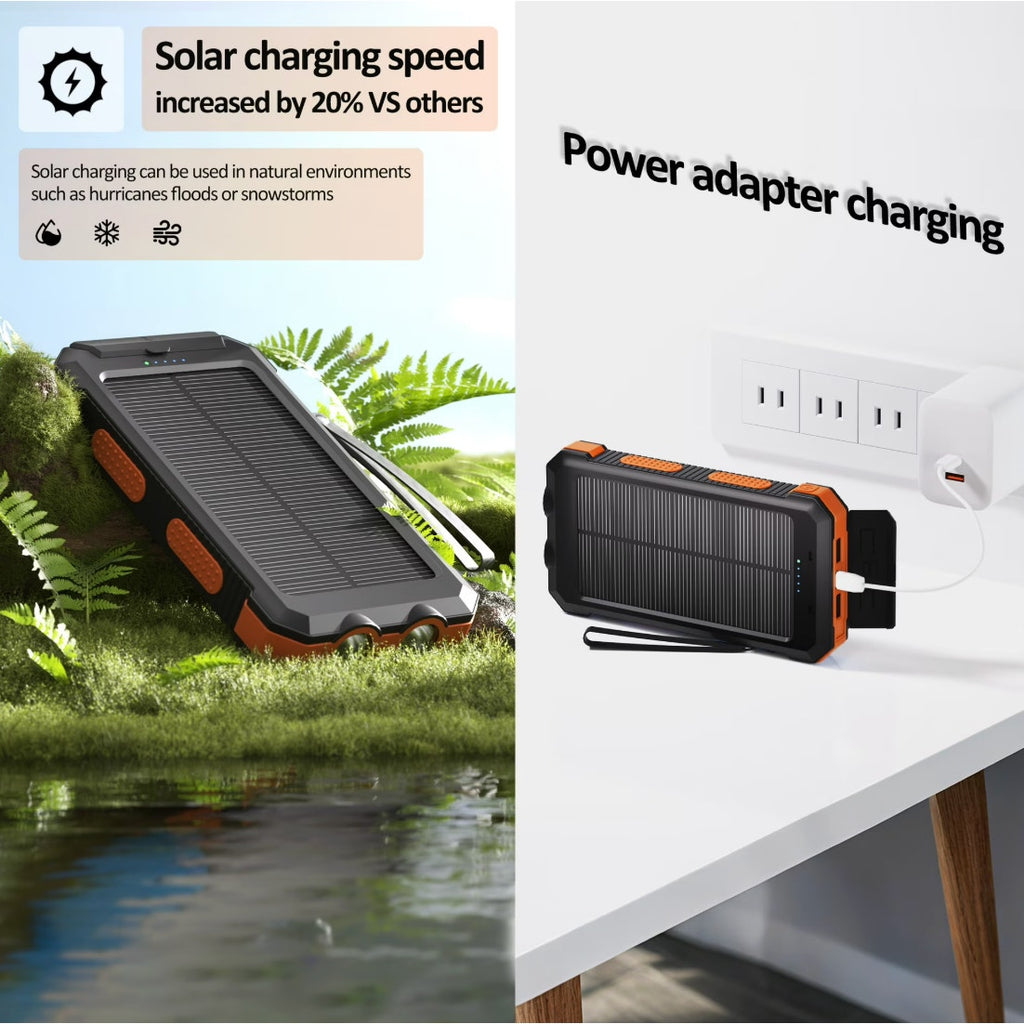Portable Solar Power Waterproof Power Bank