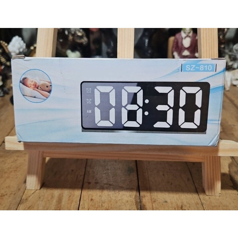 Digital Alarm Clock LED Desktop Clock Sound Control Time Display USB