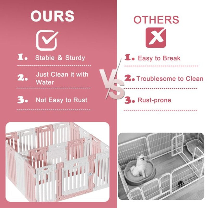 Foldable HDPE Dog Playpen with Door(Model: SL10+1/SL-P-14+1)