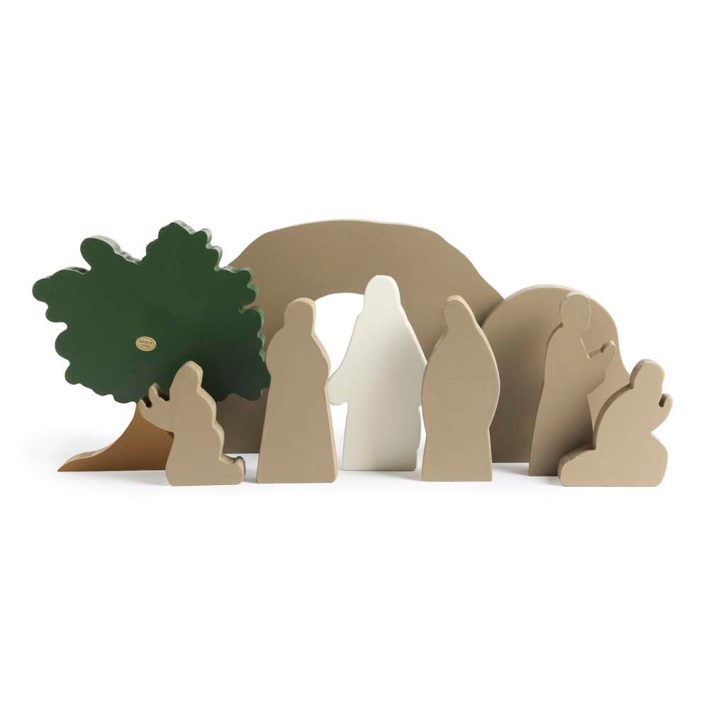 He Is Risen Easter Creche Set 9 Piece Set