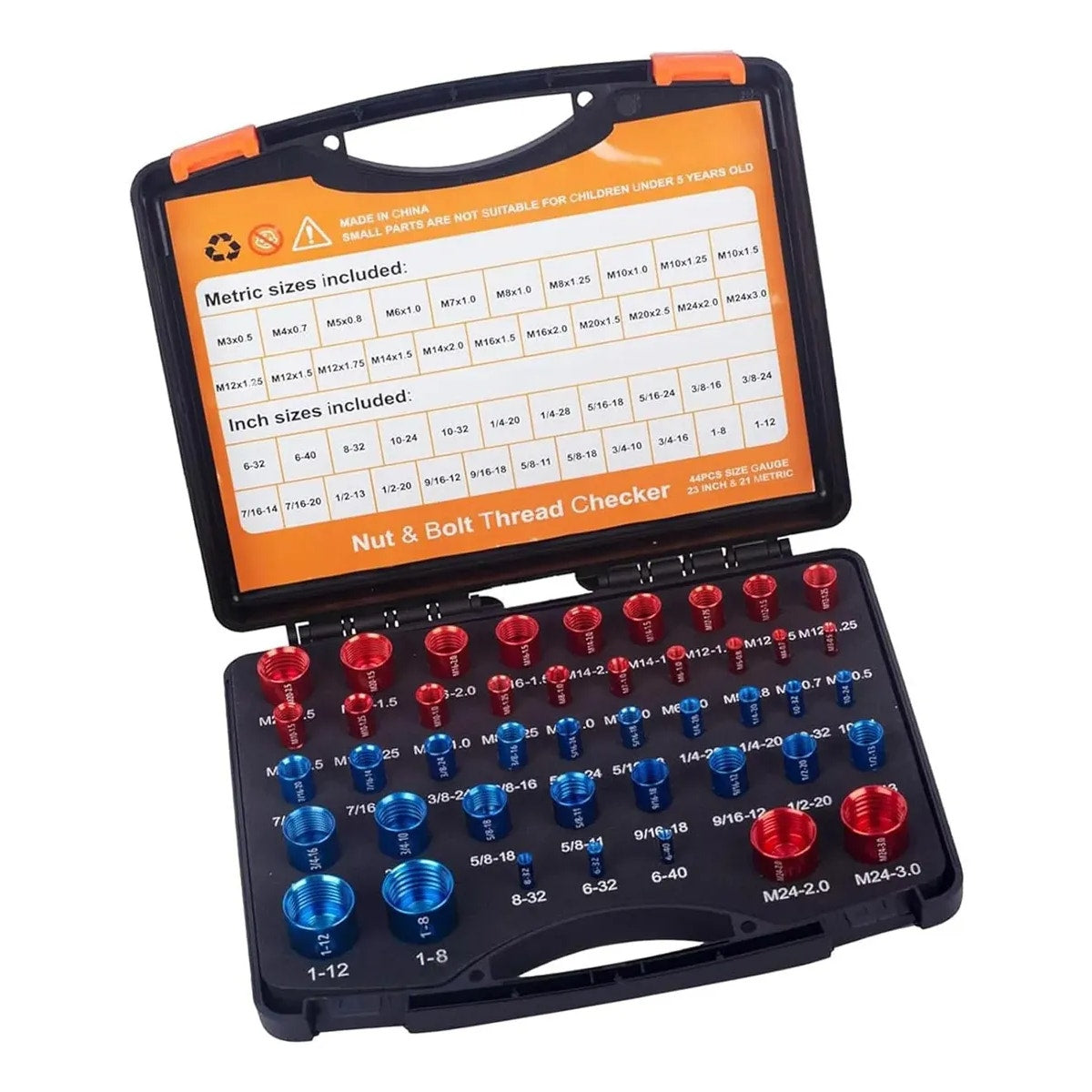 44-piece Nut and Bolt Thread Checker