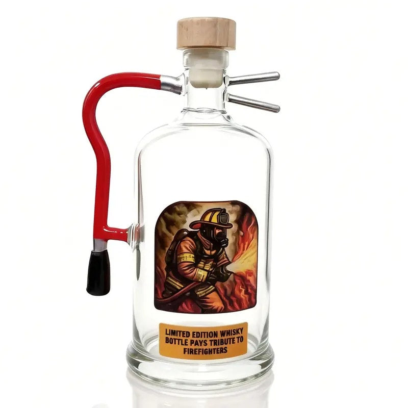 Fire Extinguisher Whisky Bottle Tribute to Firefighters Firefighter