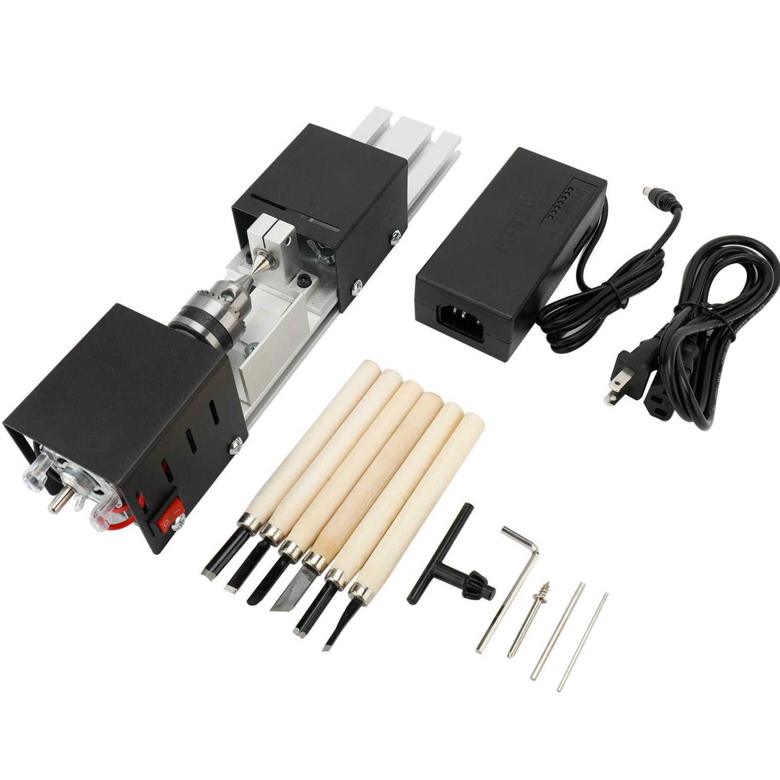100W Mini Lathe Bead Polishing Woodworking Machine
