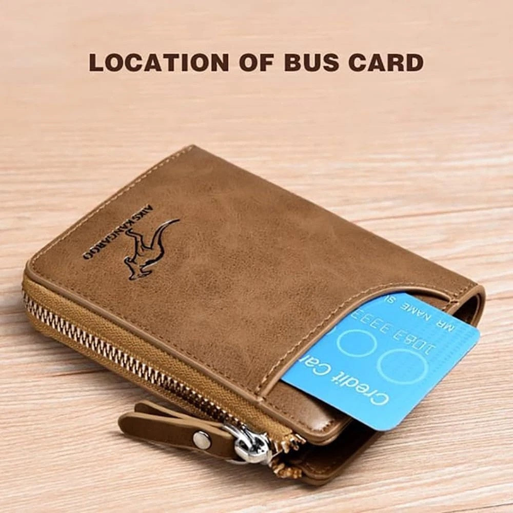 Aiks Kangaroo bifold leather wallet