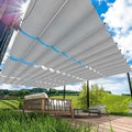4' x 16' Retractable Canopy Shading Wave Shade Sail