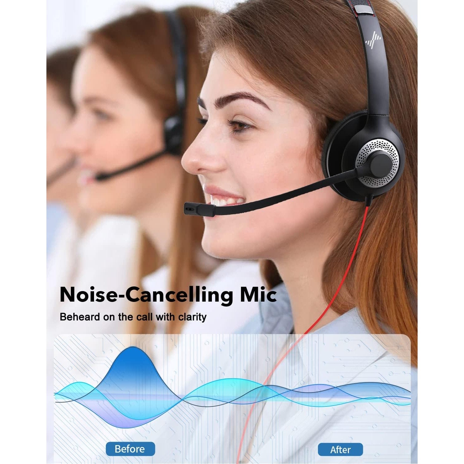 JIAMQISHI USB Headset with Microphone for PC