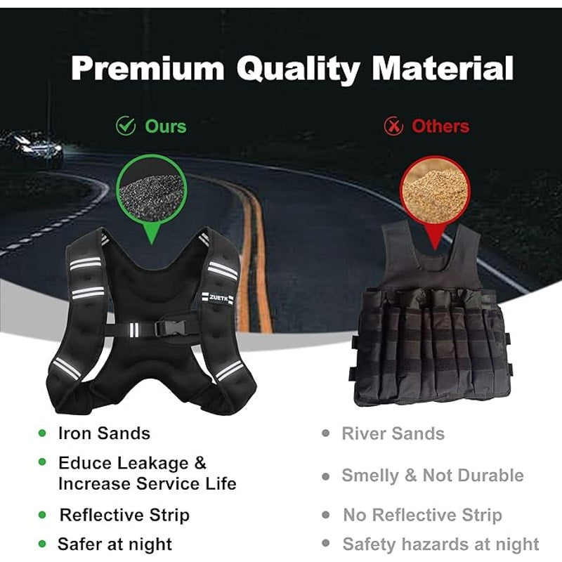 Weighted Vest with Reflective Stripes