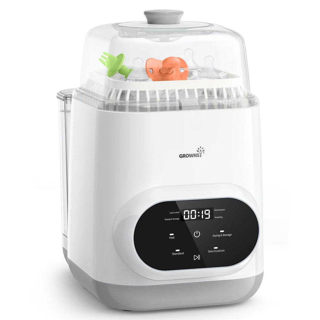 Grownsy EaseClean Bottle Washer | All-in-One and White