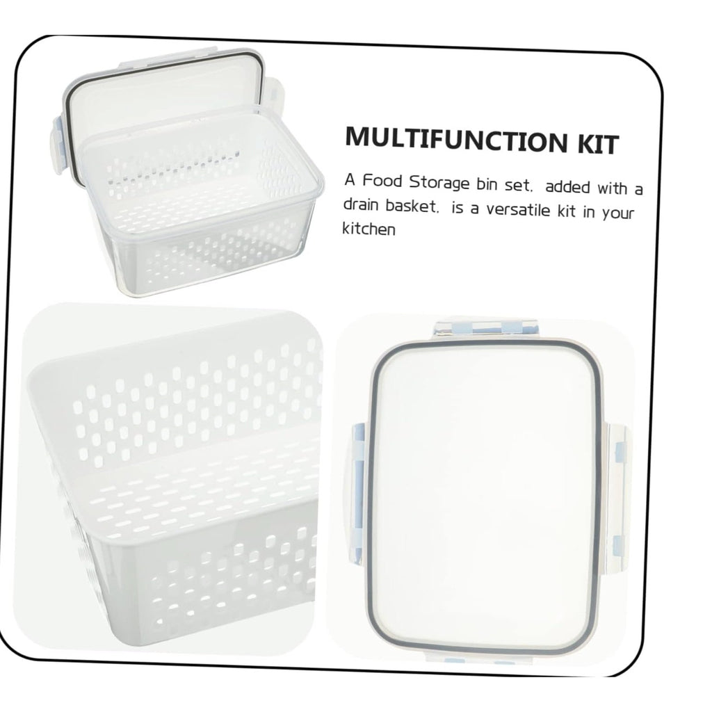 Food Storage Container with Drain Basket