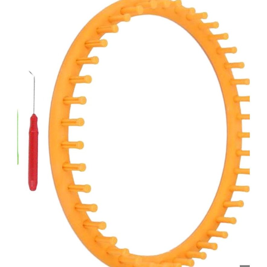 2 Circular Knitting Looms, Green and Orange