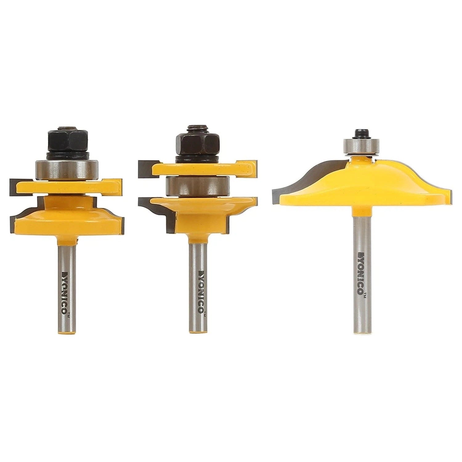 Raised Panel Cabinet Door Router Bit Set (3-Bit Ogee)