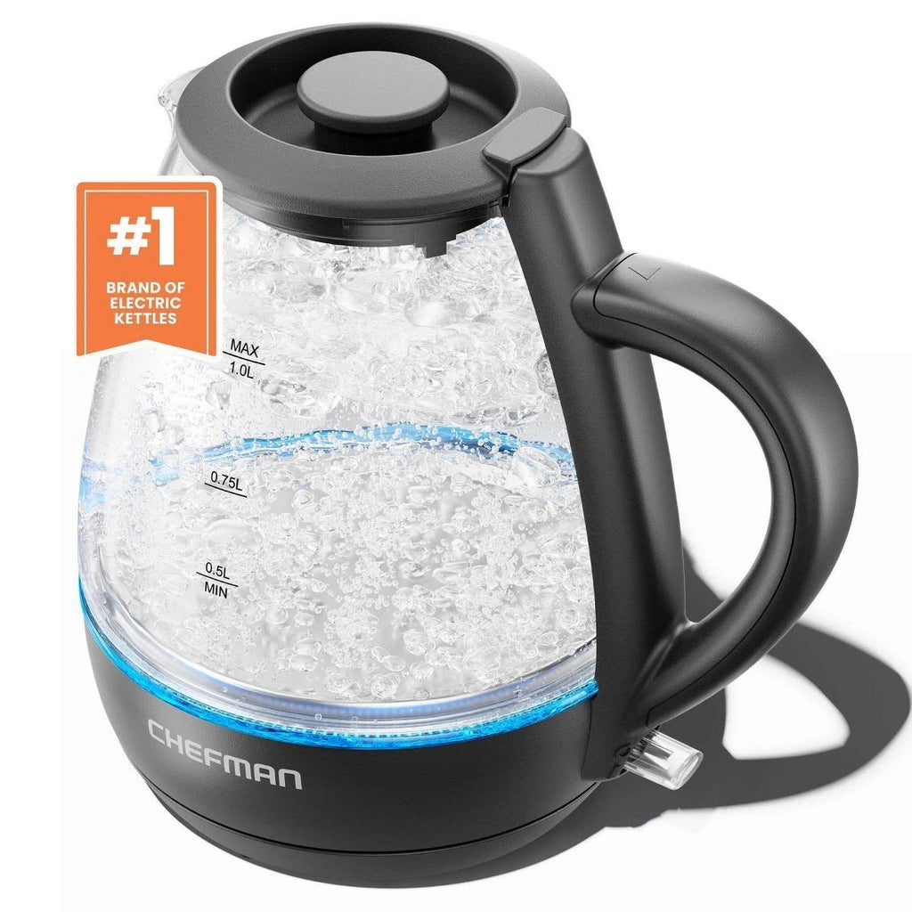 Chefman Custom-Temp Glass Electric Kettle 1.8L Digital Temp