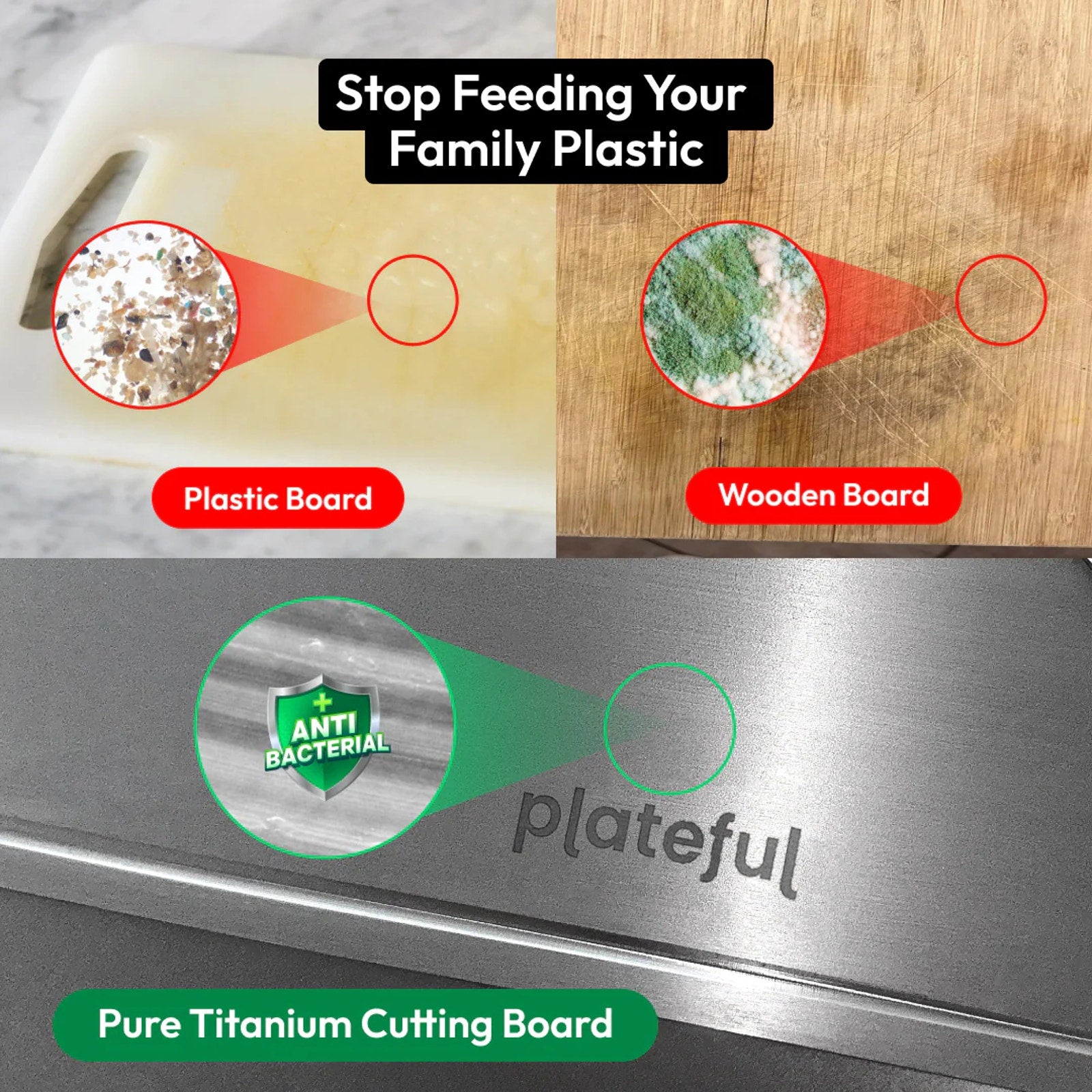 Plateful Pure Titanium Cutting Board Small
