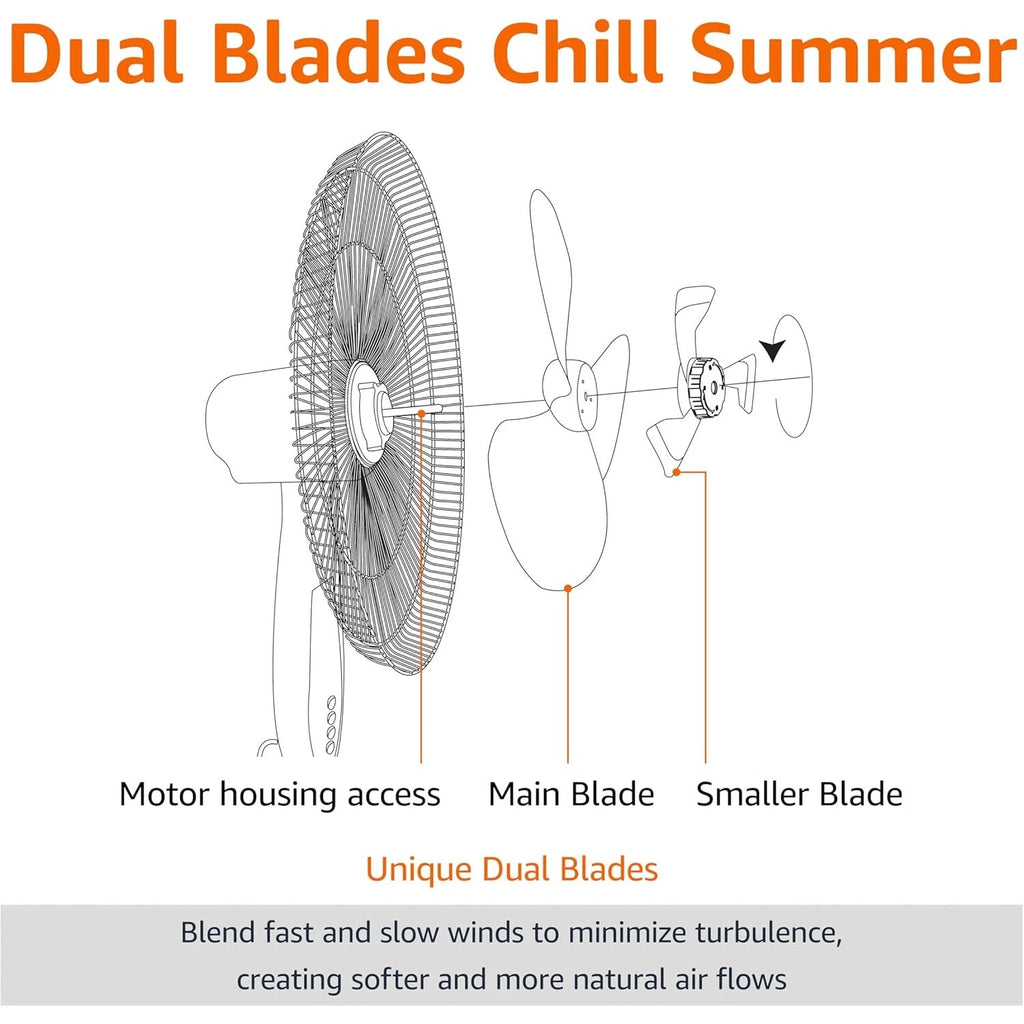 Adjustable Oscillating Standing Pedestal Fan with Remote