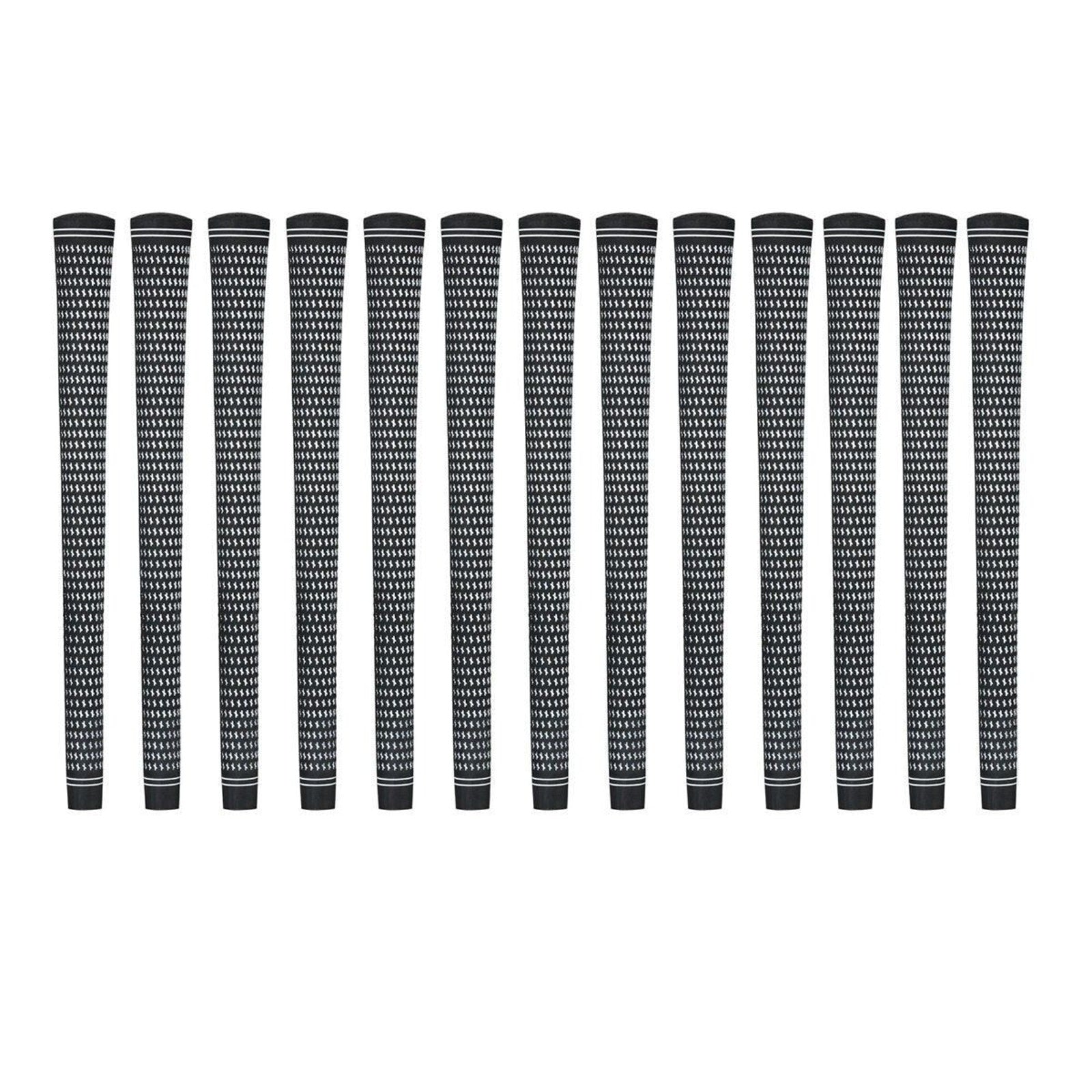 Karma Golf 360 Revolution Rubber Golf Grip - Black / White - MIDSIZE x 13 Grips