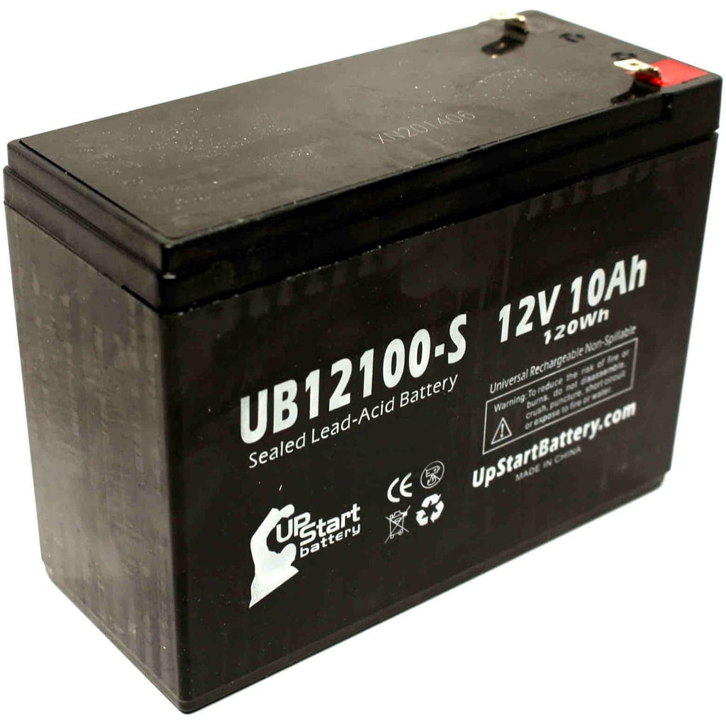 UpStart UB12100-S Universal Sealed Lead Acid Battery Replacement 12V, 10Ah, F2