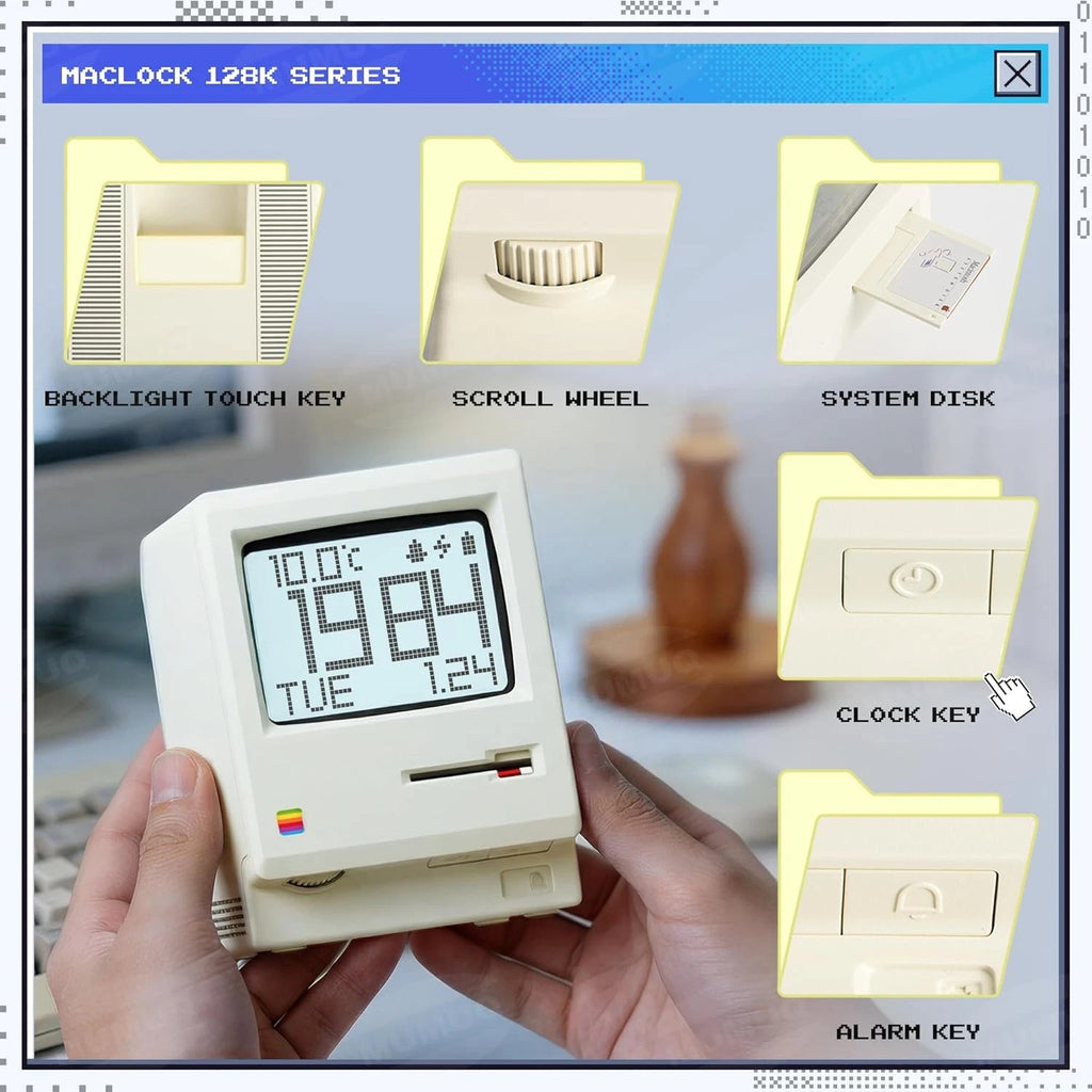 Maclock Retro Pixel Alarm Clock