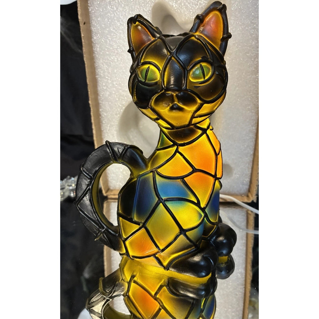 Stained Glass Cat Lamp