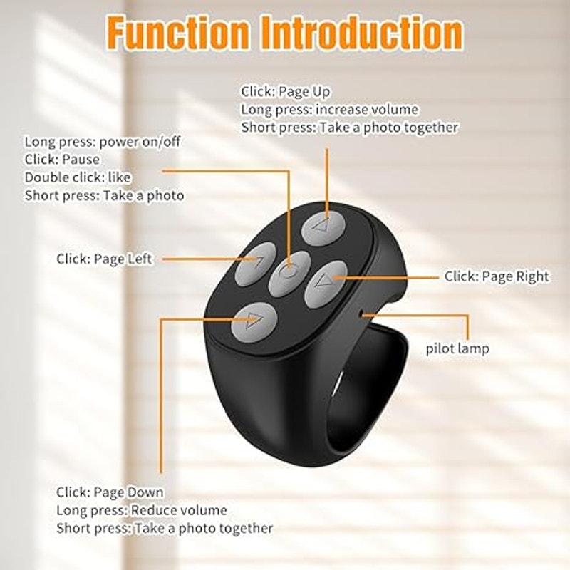 Multifunctional Mobile Remote Control Ring
