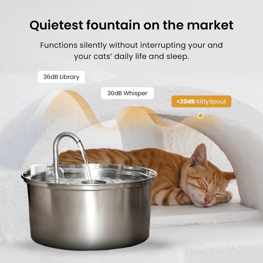 KittySpout Stainless Steal Cat Fountain