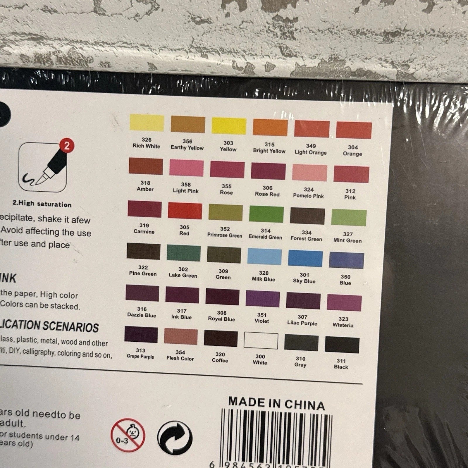 Acrylic Paint Brush Marker Set 36 Colors-DMX-2025A-36