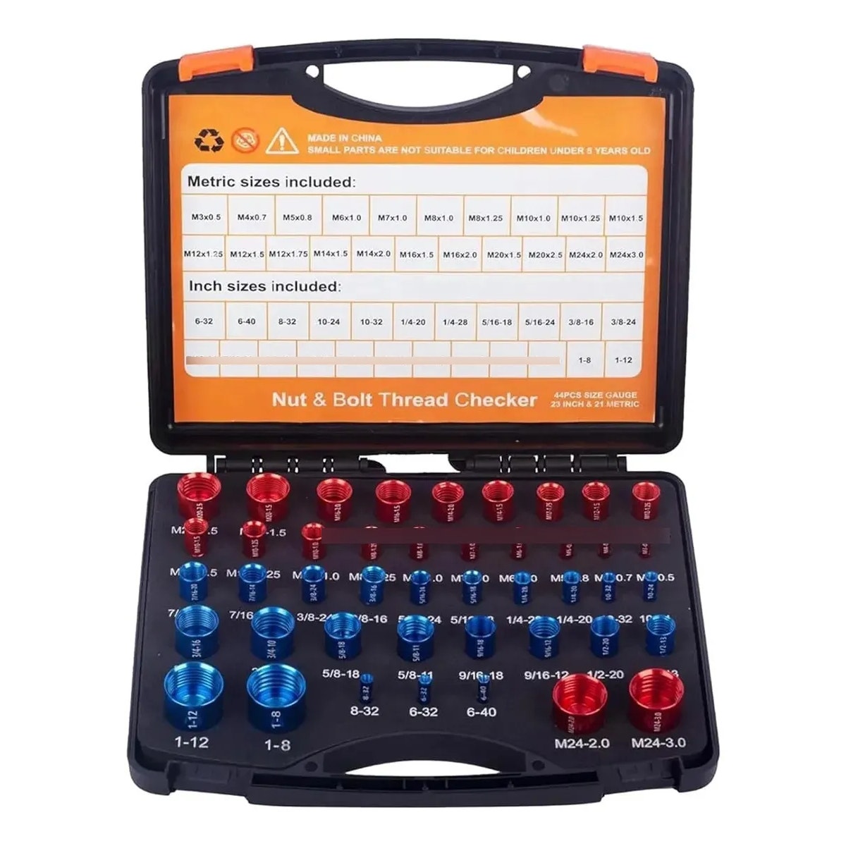 44-piece Nut and Bolt Thread Checker