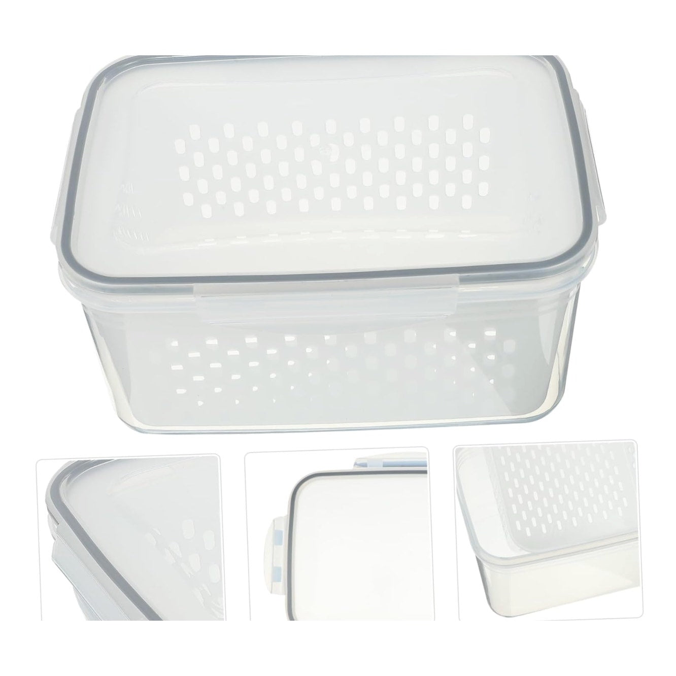 Food Storage Container with Drain Basket