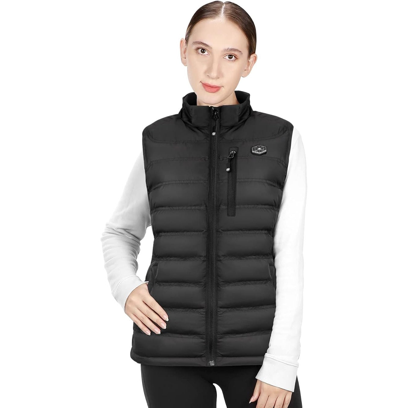 CORE EDGE Heated Vest for Women with Detachable Heated Hood, Smart Electric Vest Rechargeable