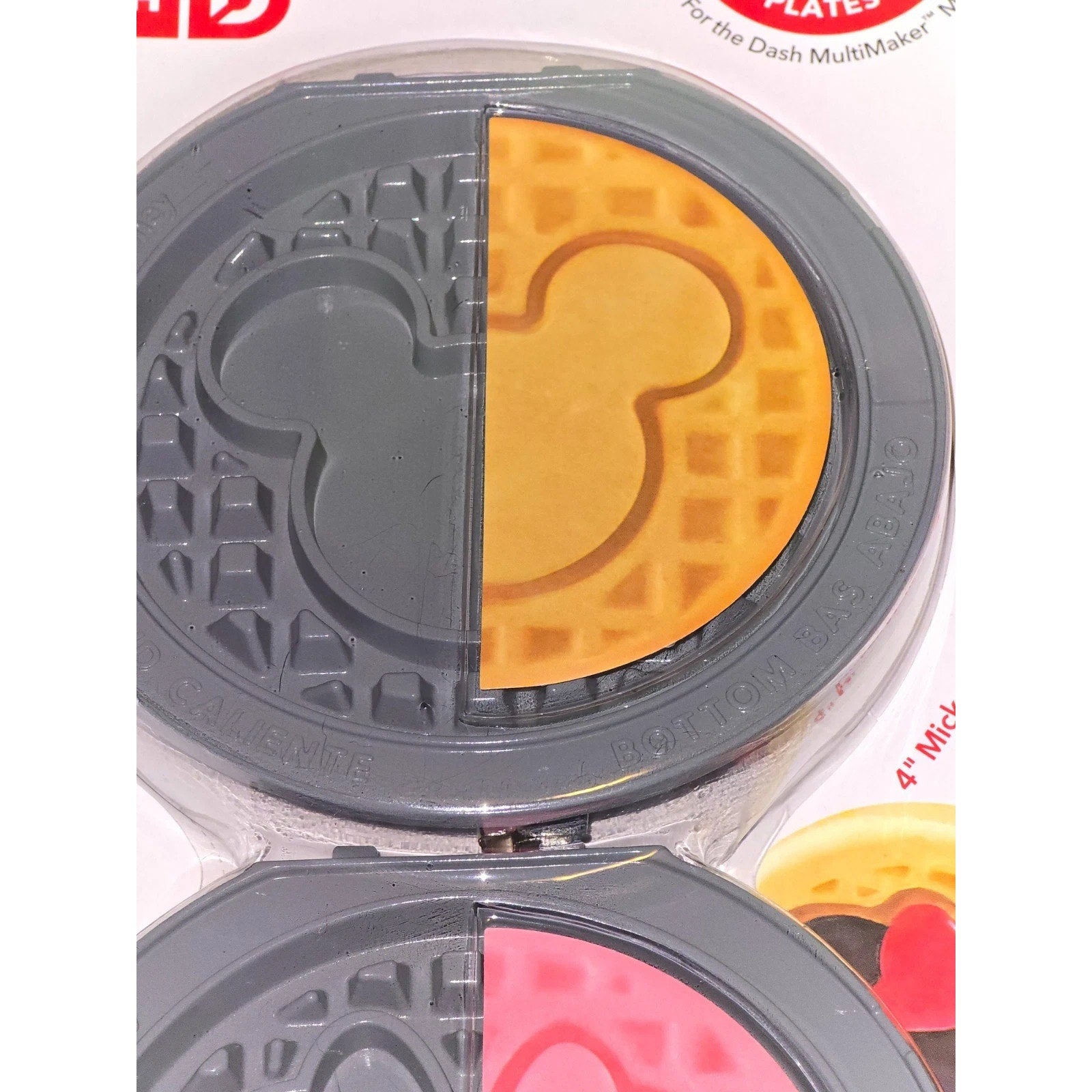 DISNEY DASH MULTIMAKER MINI 4" Mickey Minnie Mouse Removable Waffle Plates