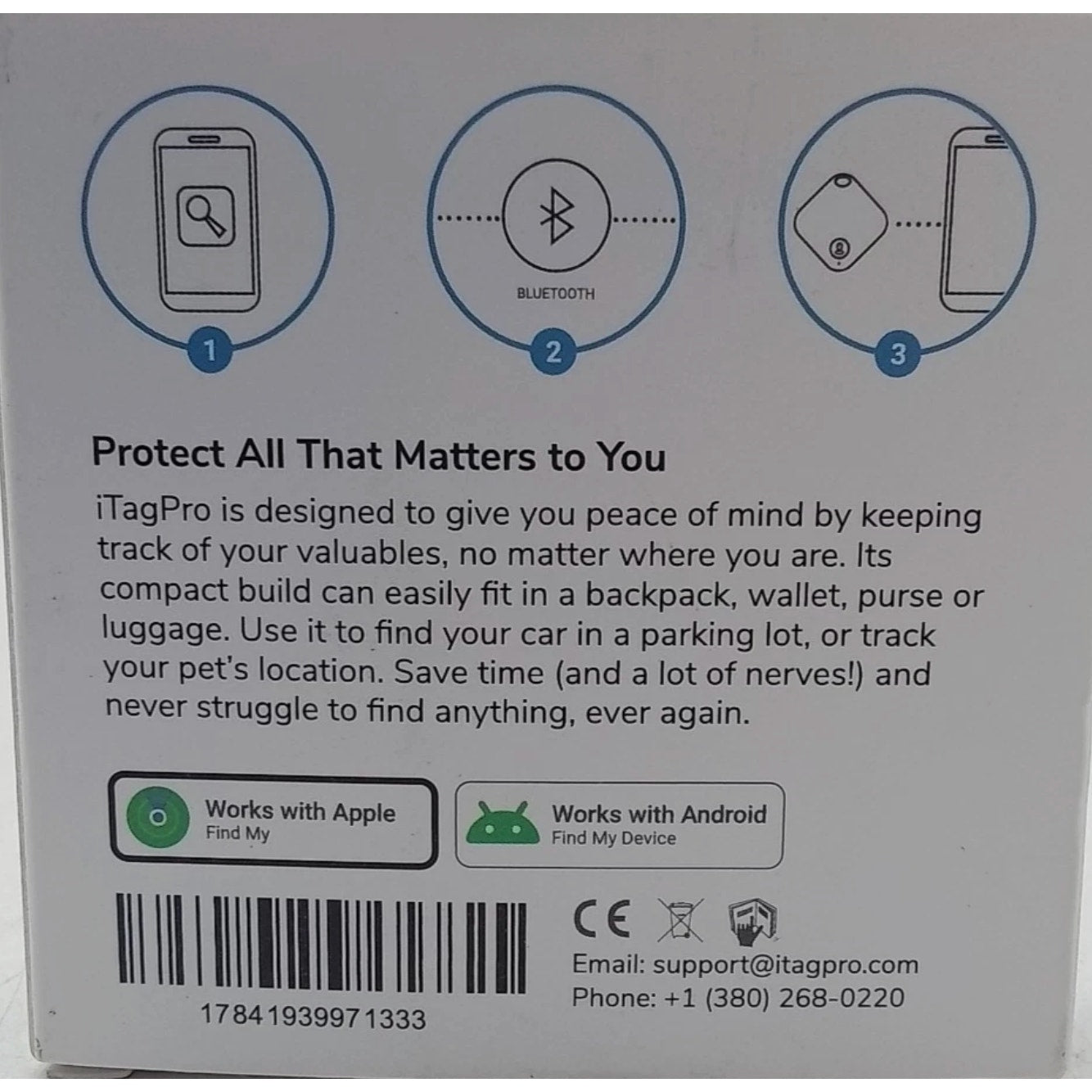 Smart Tag Bluetooth Tracker Works With Apple Android