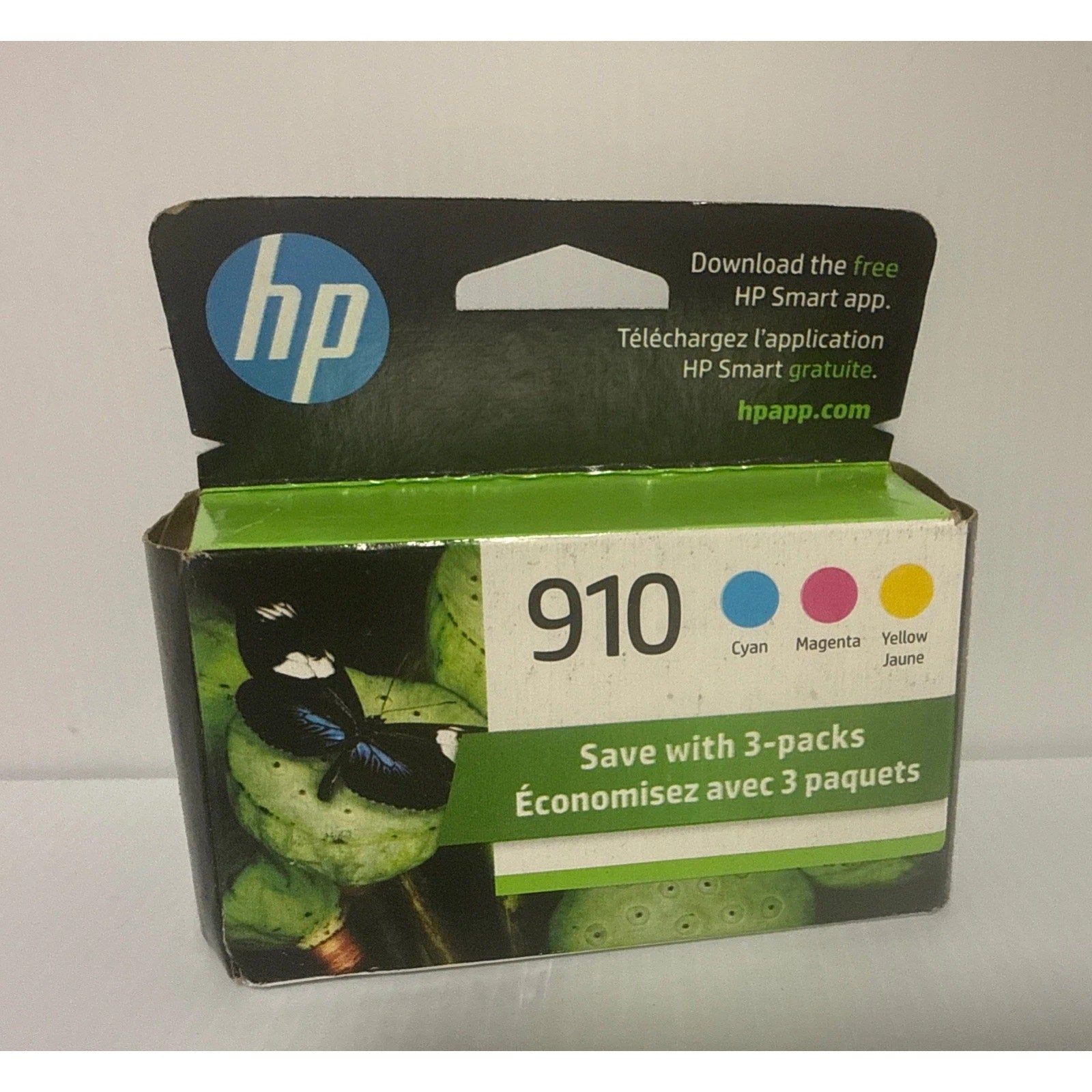 HP 910 3-pack, Cyan Magenta and Yellow Ink
