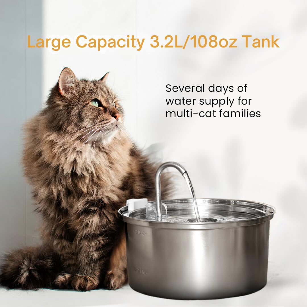 KittySpout Stainless Steal Cat Fountain