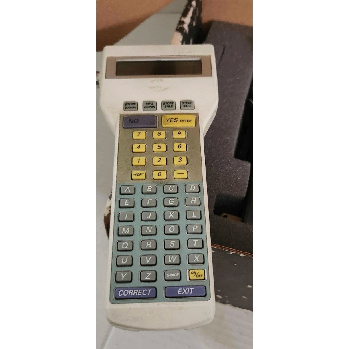 A.C. Nielson Telxon White Wireless Handheld LCD Display Bar Code Scanner