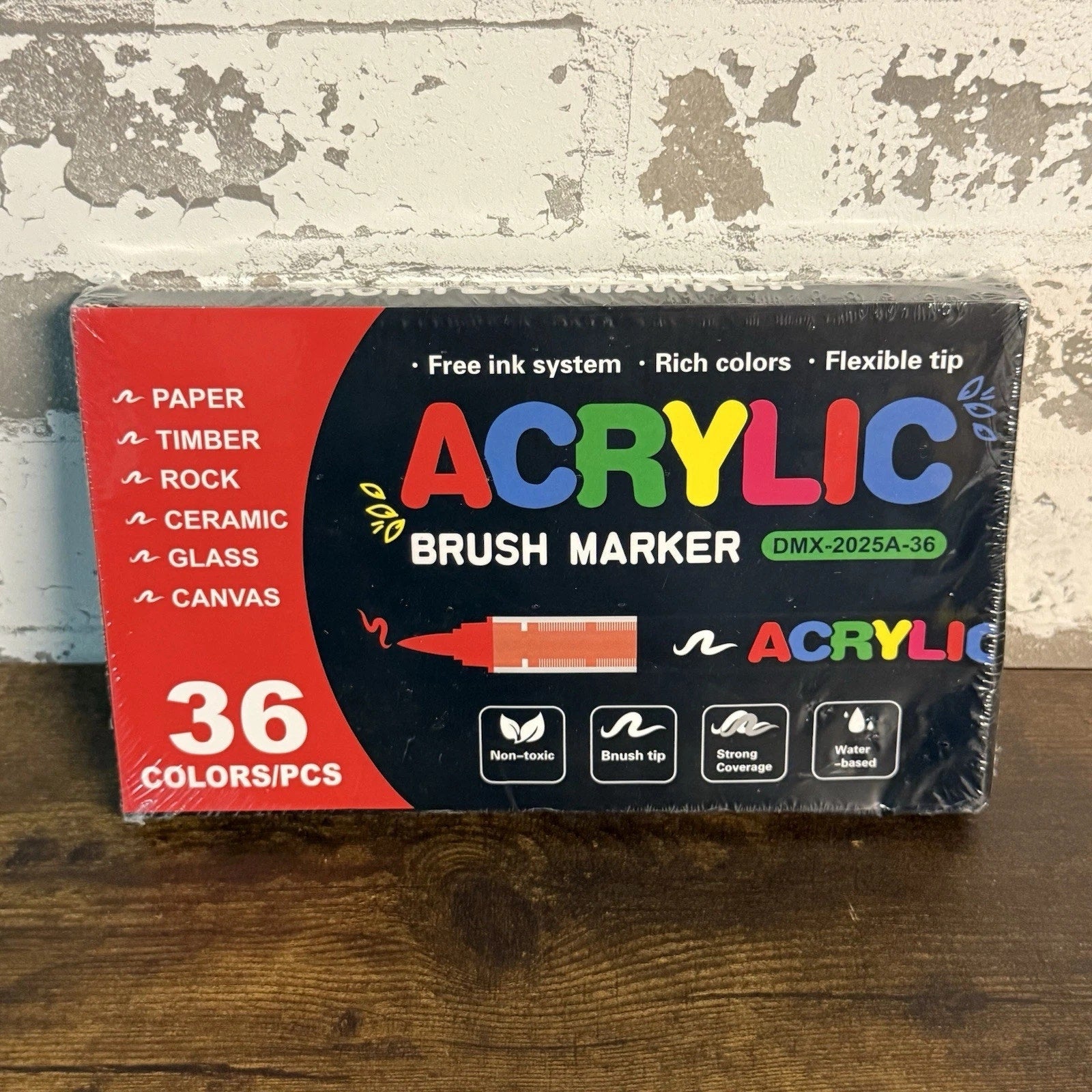 Acrylic Paint Brush Marker Set 36 Colors-DMX-2025A-36