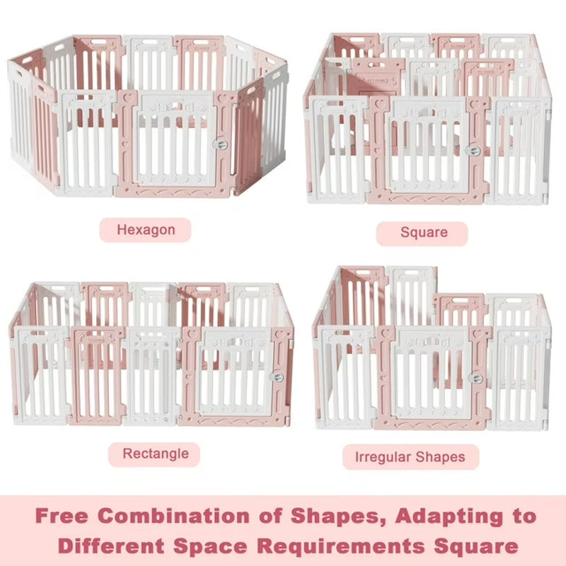 Foldable HDPE Dog Playpen with Door(Model: SL10+1/SL-P-14+1)